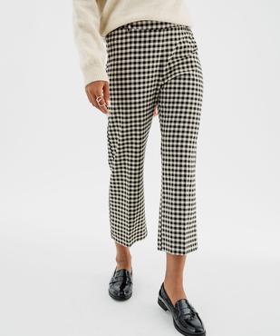 Pantalon à carreaux 7/8e femme vue1 - GEMO(FEMME PAP) - GEMO