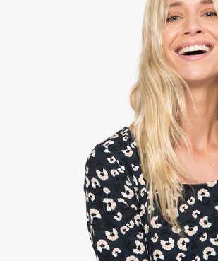 Robe femme façon portefeuille à motifs fleuris vue2 - GEMO(FEMME PAP) - GEMO