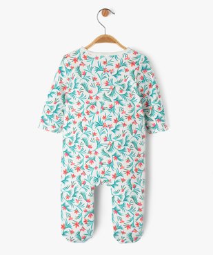 Pyjama dors-bien imprimé avec fermeture zippée devant bébé fille vue3 - GEMO 4G BEBE - GEMO
