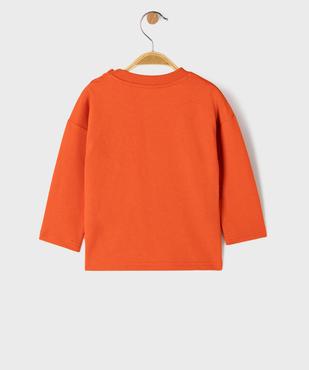 Tee-shirt manches longues en jersey de coton flammé imprimé bébé garçon  vue3 - GEMO 4G BEBE - GEMO