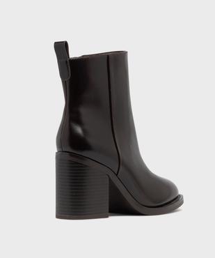 Boots à talon large et bout rond unies femme vue4 - FOLLOW ME - GEMO