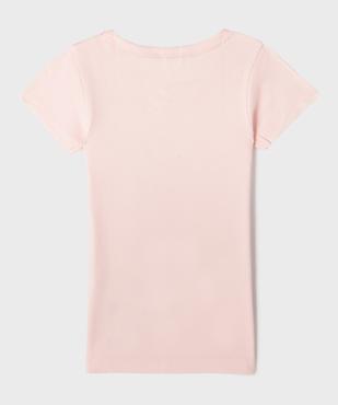 Tee-shirt manches courtes en coton biologique fille (lot de 2) vue3 - GEMO 4G FILLE - GEMO