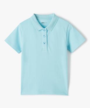 Polo à manches courtes en coton piqué uni fille vue1 - GEMO 4G FILLE - GEMO