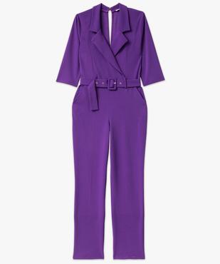 Combinaison pantalon avec col tailleur femme  vue4 - GEMO(FEMME PAP) - GEMO