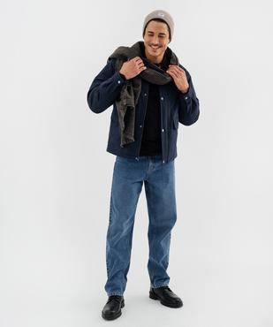 Parka en matière déperlante avec col en velours homme vue4 - GEMO (HOMME) - GEMO