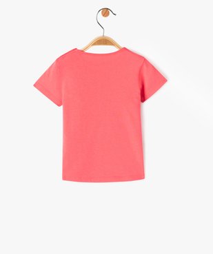 Tee-shirt bébé fille en coton à manches courtes et motif pailleté vue3 - PREMIER PRIX BY GEMO - GEMO