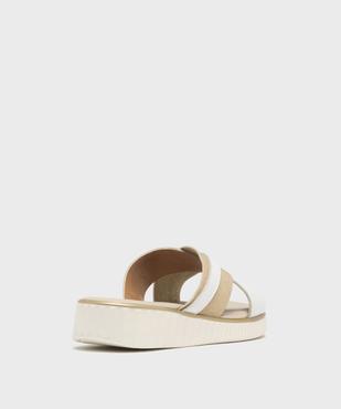 Mules confort à talon compensé et brides croisées femme vue4 - G'FLEX - GEMO