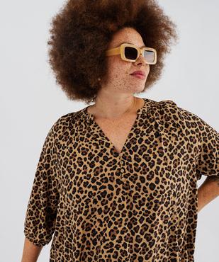 Blouse imprimée à manches 3/4 femme grande taille vue1 - GEMO 4G GT - GEMO