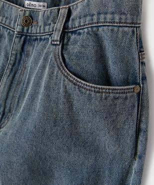Jean loose en denim 100% coton délavé garçon vue3 - GEMO (JUNIOR) - GEMO