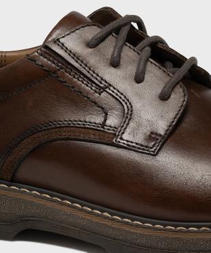 Derbies casual en cuir avec semelle épaisse crantée homme - Pierre Cardin vue6 - PIERRE CARDIN D - GEMO