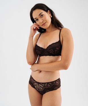 Shorties en dentelle et tulle femme (lot de 2) vue3 - GEMO(HOMWR FEM) - GEMO