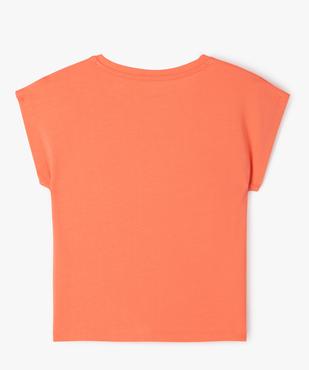 Tee-shirt manches courtes loose à motif fille vue3 - GEMO (ENFANT) - GEMO