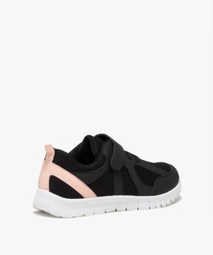 Baskets fille unies avec arrière contrasté en mesh  vue4 - GEMO (ENFANT) - GEMO