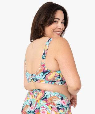 Haut de maillot de bain femme effet drapé  vue2 - GEMO (PLAGE) - GEMO