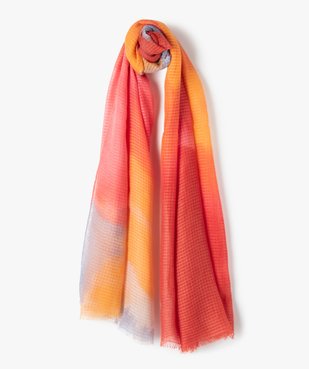 Foulard femme multicolores en maille texturée  vue1 - GEMO (ACCESS) - GEMO
