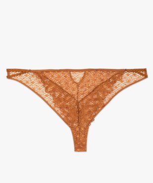 Tanga femme grande taille en dentelle et brides vue4 - GEMO 4G GT - GEMO
