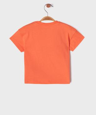 Tee-shirt manches courtes en jersey de coton imprimé bébé garçon vue3 - GEMO 4G BEBE - GEMO