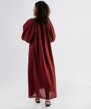 Robe longue à manches longues esprit bohème femme vue5 - GEMO(FEMME PAP) - GEMO