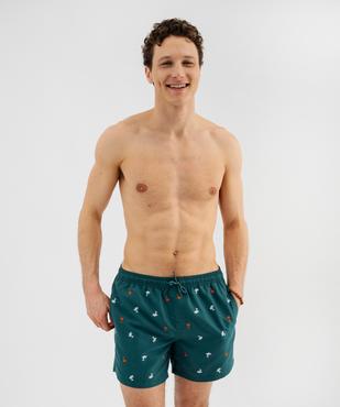 Short de bain à petits motifs brodés homme vue1 - GEMO 4G HOMME - GEMO