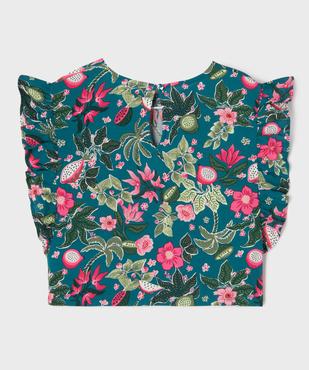 Blouse à volants à motifs fleuris fille vue4 - GEMO 4G FILLE - GEMO