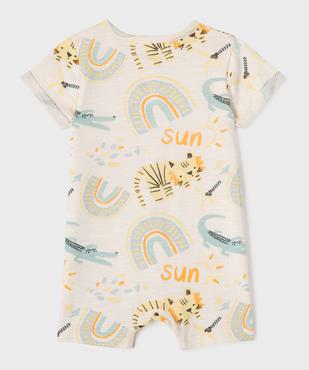 Combishorts à manches courtes imprimés bébé garçon (lot de 2) vue4 - GEMO 4G BEBE - GEMO