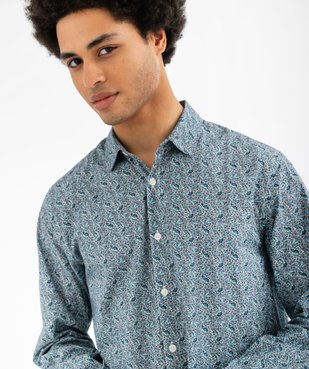 Chemise manches longues à fleurs homme vue7 - GEMO (HOMME) - GEMO