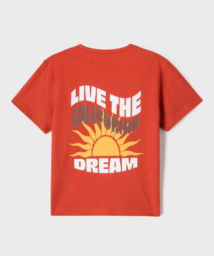 Tee-shirt manches courtes motif streetwear garçon vue3 - GEMO (ENFANT) - GEMO