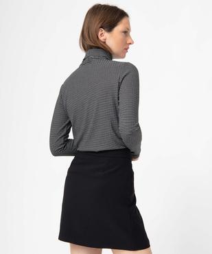 Tee-shirt femme à manches longues et col roulé vue3 - GEMO 4G FEMME - GEMO