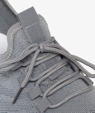 Baskets homme unies en mesh à col élastique et souple  vue6 - BOTTESINI - GEMO