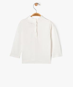 Tee-shirt manches longues et col roulé imprimé bébé fille vue3 - GEMO(BEBE DEBT) - GEMO