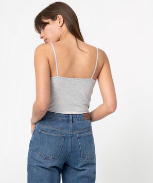 Débardeur uni à fines bretelles femme vue3 - GEMO(FEMME PAP) - GEMO