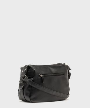 Sac femme forme besace multipoche avec zips décoratifs vue5 - GEMO (ACCESS) - GEMO