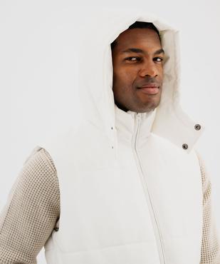 Doudoune sans manches à capuche doublée polaire homme vue3 - GEMO 4G HOMME - GEMO