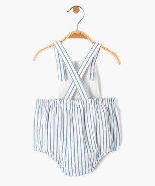 Combishort bébé à bretelles coupe barboteuse vue4 - GEMO(BB COUCHE) - GEMO