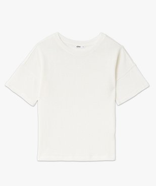 Tee-shirt à manches courtes en maille de coton femme vue4 - GEMO(FEMME PAP) - GEMO