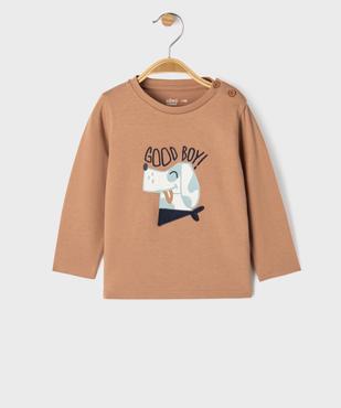 Tee-shirt manches longues avec motif animal bébé garçon vue1 - GEMO 4G BEBE - GEMO