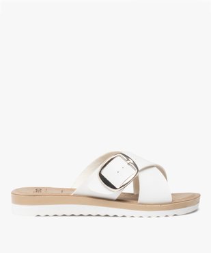 Mules femme plates à brides épaisses et à boucle vue1 - GEMO (CONFORT) - GEMO