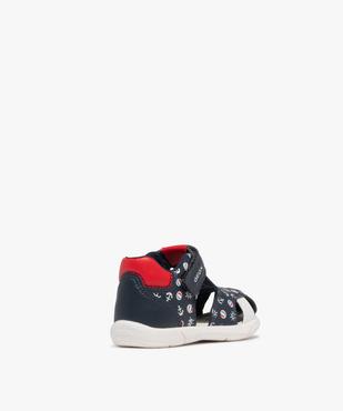 Chaussures imprimées respirantes à scratch bébé garçon  - Geox vue4 - GEOX - GEMO
