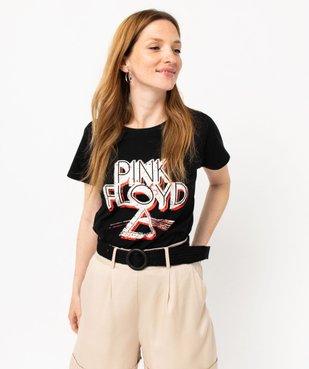 Tee-shirt à manches courtes avec inscription XXL femme - Pink Floyd vue1 - PINK FLOYD - GEMO
