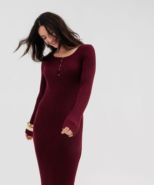 Robe pull longue coupe ajustée femme vue2 - GEMO 4G FEMME - GEMO