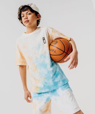 Tee-shirt manches courtes tie-and-dye garçon vue1 - GEMO (JUNIOR) - GEMO