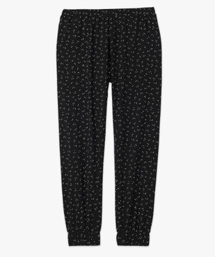 Pantalon de pyjama imprimé avec bas élastiqué femme vue4 - GEMO 4G FEMME - GEMO