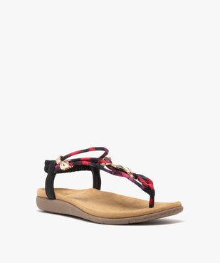 Sandales femme à entre-doigts et fines brides foulard vue8 - VALENTINA BALDA - GEMO