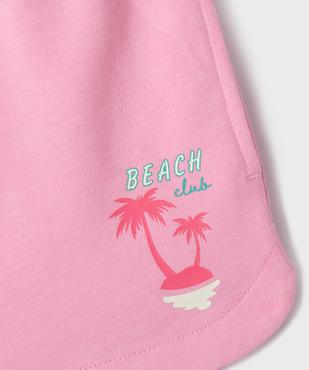 Short ample en maille French Terry fille vue2 - GEMO 4G FILLE - GEMO