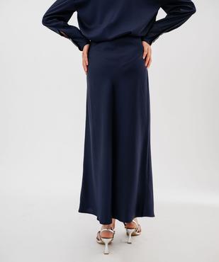 Jupe longue en matière satinée taille élastique femme vue2 - GEMO(FEMME PAP) - GEMO