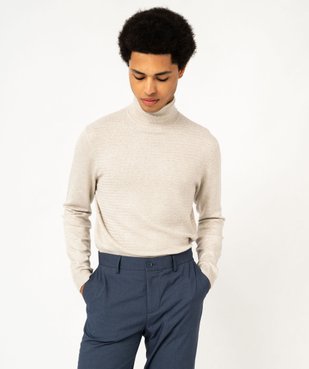 Pull à col roulé en maille fine homme vue4 - GEMO 4G HOMME - GEMO