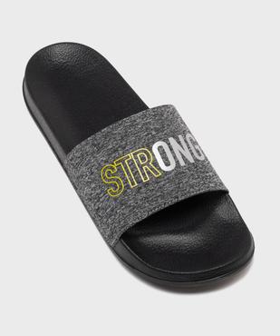 Mules ouvertes avec inscription sur la bride homme vue5 - GEMO (PLAGE) - GEMO