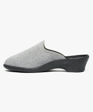 Mules d'intérieur avec motif brodé et petit talon vue3 - GEMO(HOMWR FEM) - GEMO