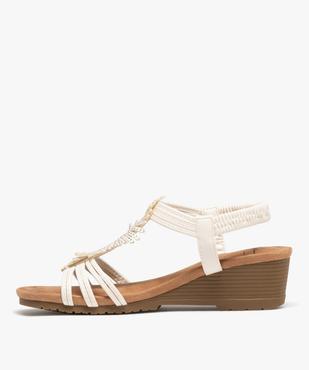 Sandales à brides avec strass et semelle compensée femme - Valentina Baldano vue3 - VALENTINA BALDA - GEMO