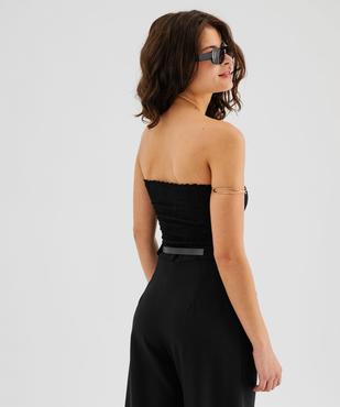 Bustier smockée 100% coton femme vue3 - GEMO(FEMME PAP) - GEMO